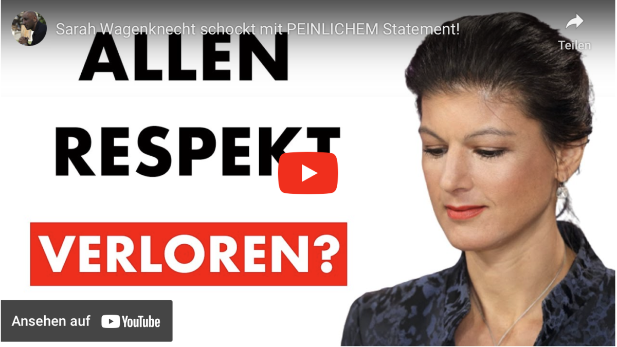 Sarah Wagenknecht schockt mit PEINLICHEM Statement!