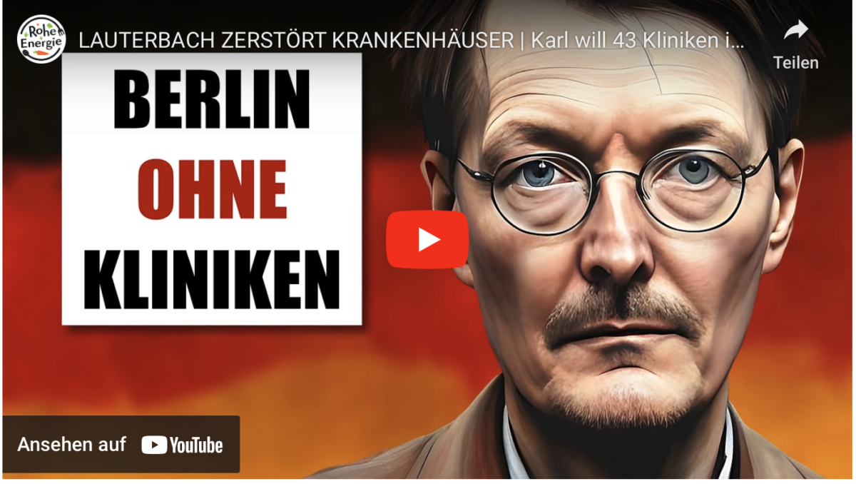 LAUTERBACH ZERSTÖRT KRANKENHÄUSER | Karl will 43 Kliniken in Berlin schließen