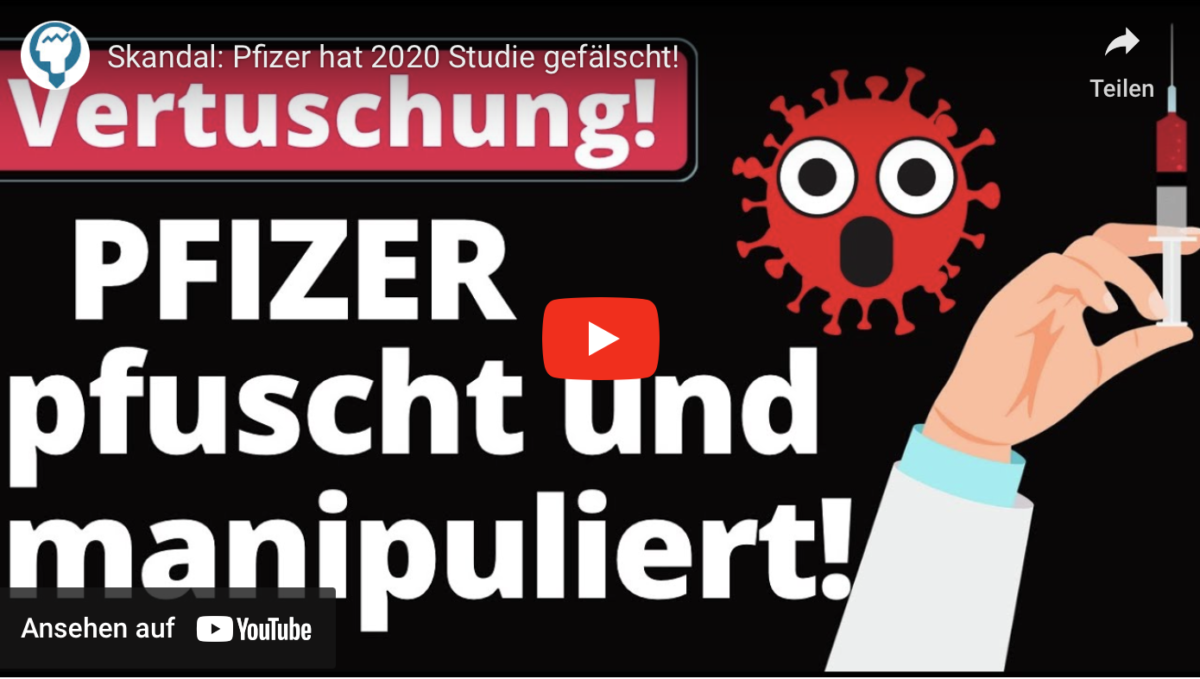 Skandal: Pfizer hat 2020 Studie gefälscht!
