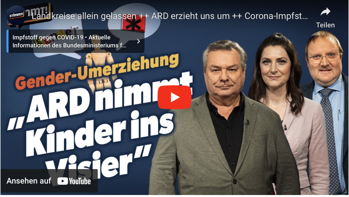 Landkreise allein gelassen ++ ARD erzieht uns um ++ Corona-Impfstoff ++ Stimmt!