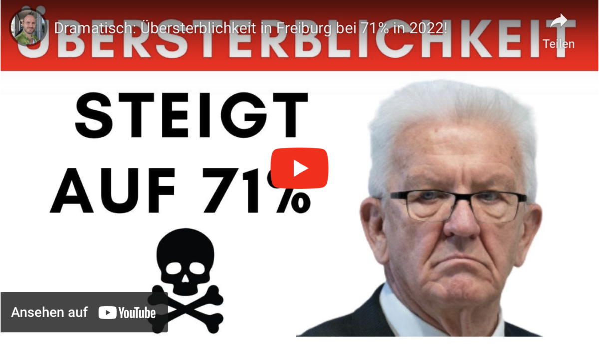 Dramatisch: Übersterblichkeit in Freiburg bei 71% in 2022!