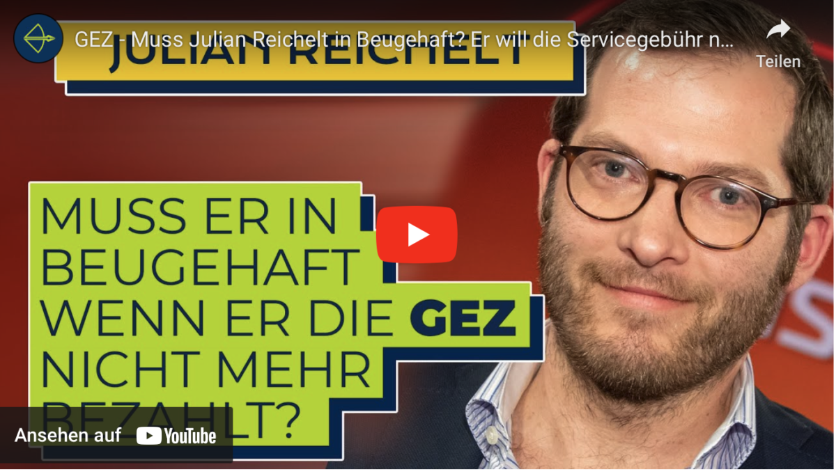 GEZ – Muss Julian Reichelt in Beugehaft? Er will die Servicegebühr nicht mehr zahlen.