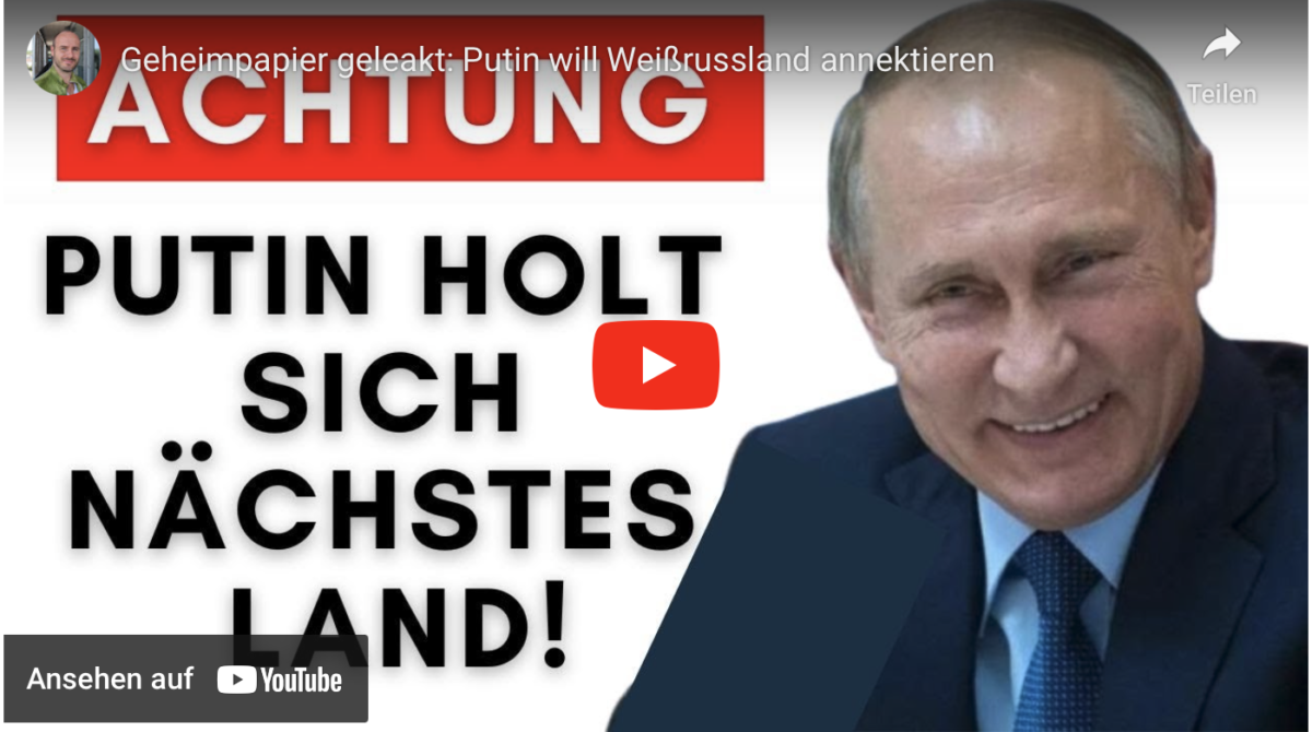 Geheimpapier geleakt: Putin will Weißrussland annektieren