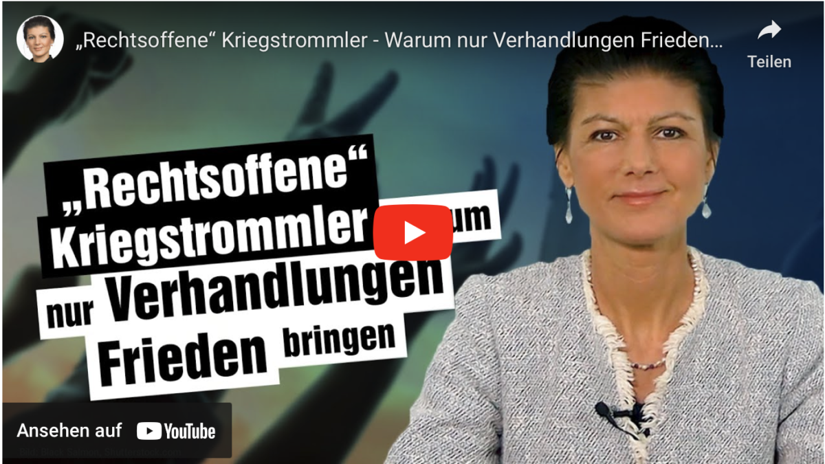 „Rechtsoffene“ Kriegstrommler – Warum nur Verhandlungen Frieden bringen