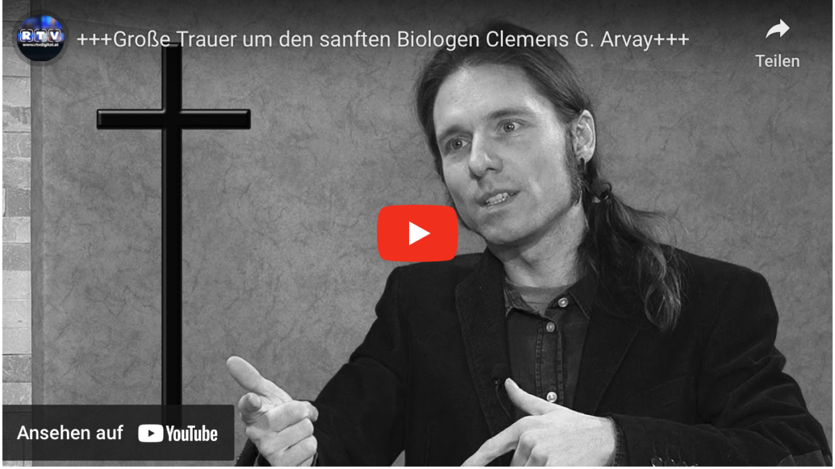 +++Große Trauer um den sanften Biologen und Corona-Impf-Gegner Clemens G. Arvay+++