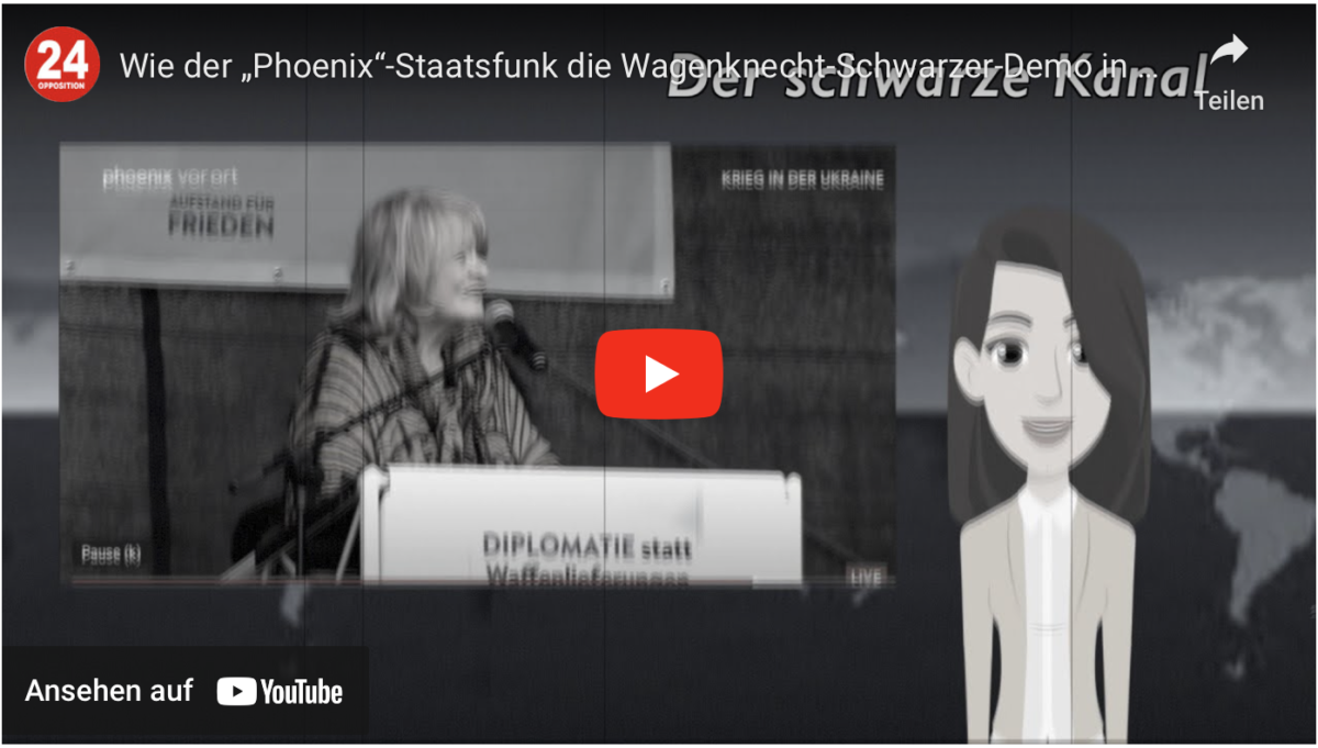 Wie der „Phoenix“-Staatsfunk die Wagenknecht-Schwarzer-Demo in Berlin klein- und rechtsreden wollte