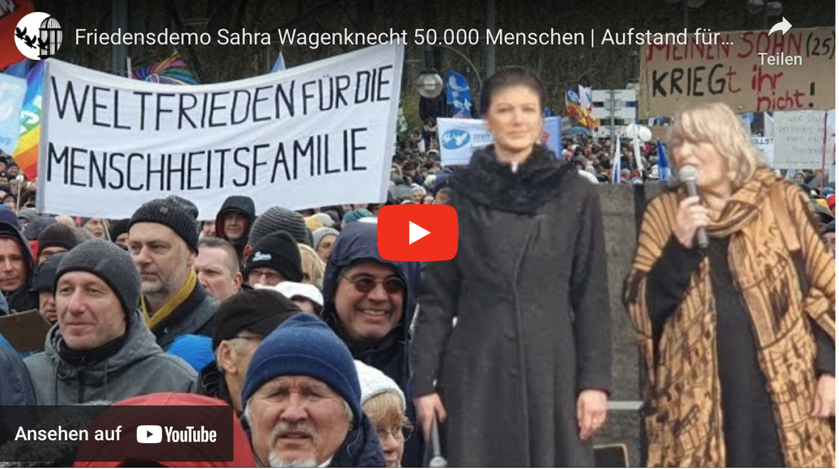 Friedensdemo Sahra Wagenknecht 50.000 Menschen | Aufstand für #Frieden #Manifest