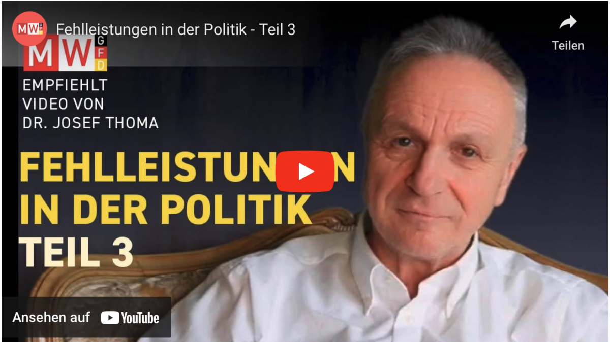 Fehlleistungen in der Politik – Teil 3