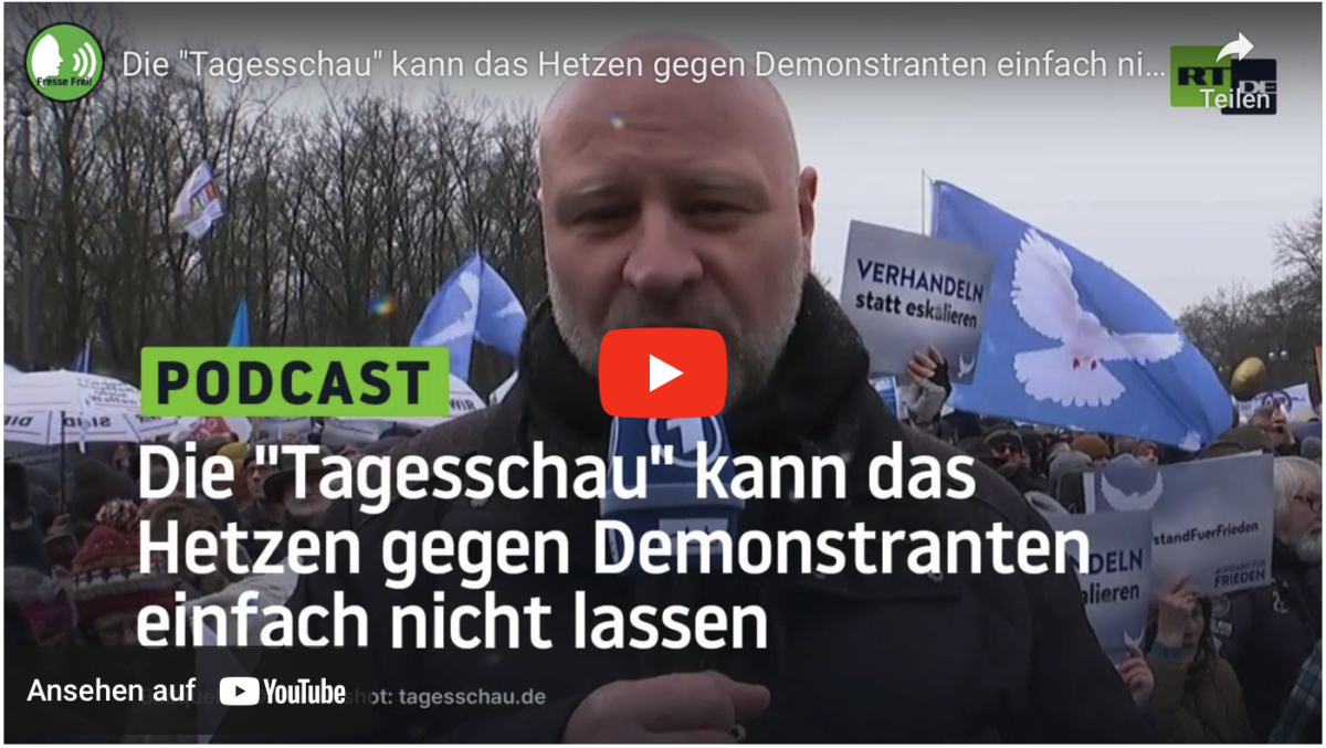 Die „Tagesschau“ kann das Hetzen gegen Demonstranten einfach nicht lassen