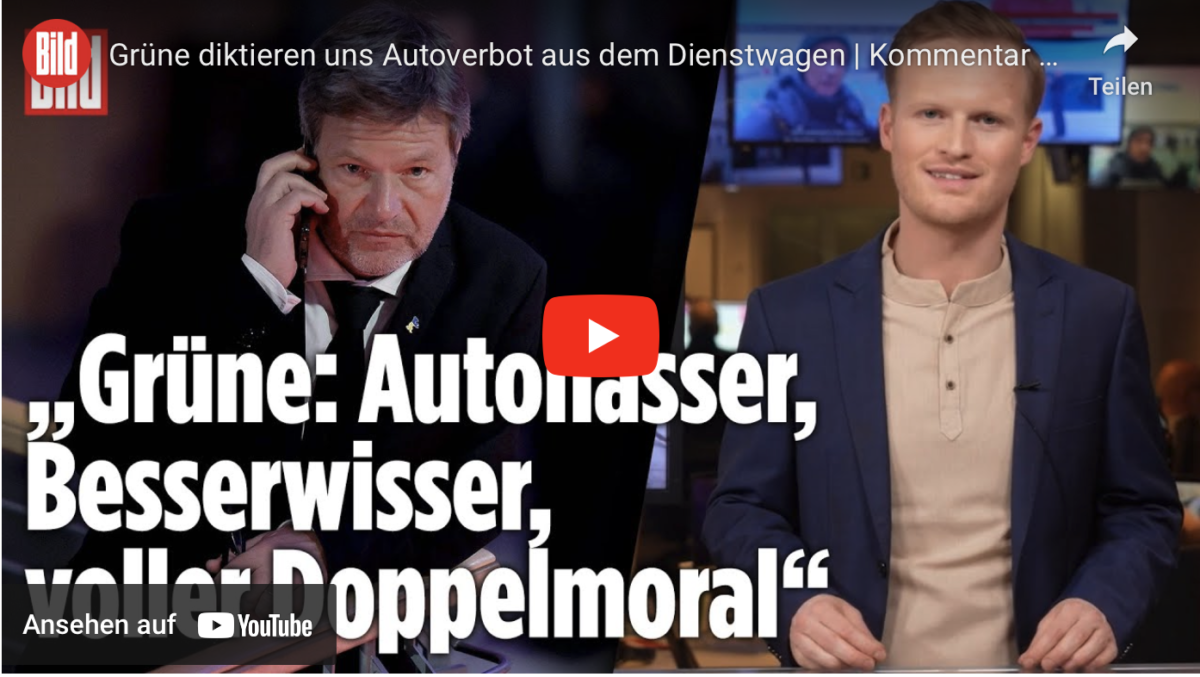 Grüne diktieren uns Autoverbot aus dem Dienstwagen!