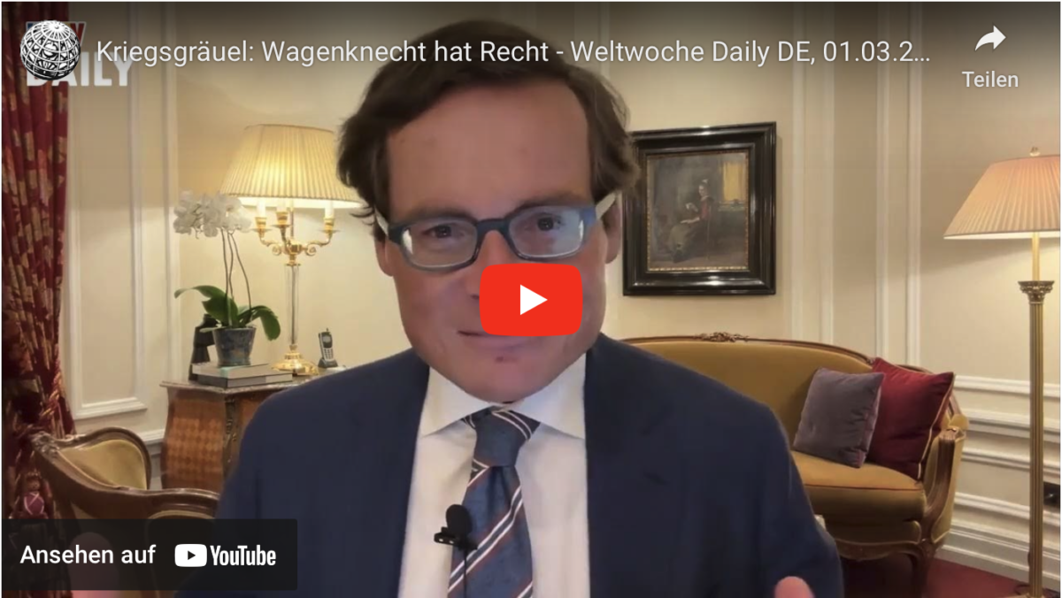 Kriegsgräuel: Wagenknecht hat Recht – Weltwoche Daily
