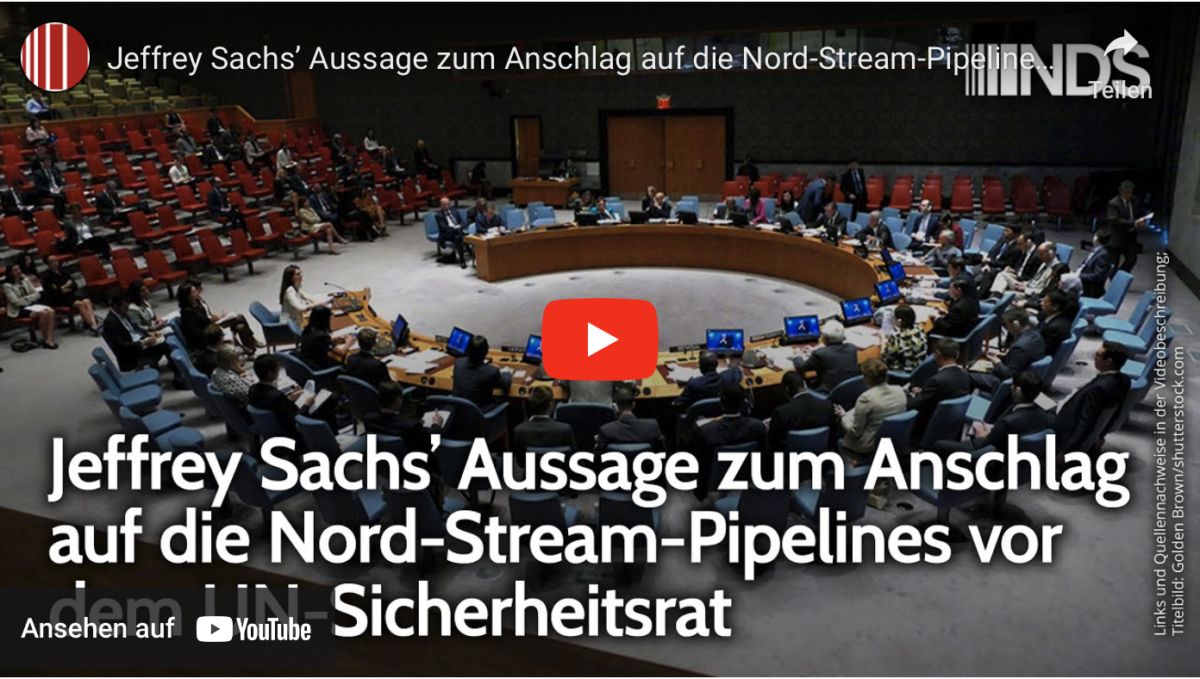 Jeffrey Sachs’ Aussage zum Anschlag auf die Nord-Stream-Pipelines vor dem UN-Sicherheitsrat