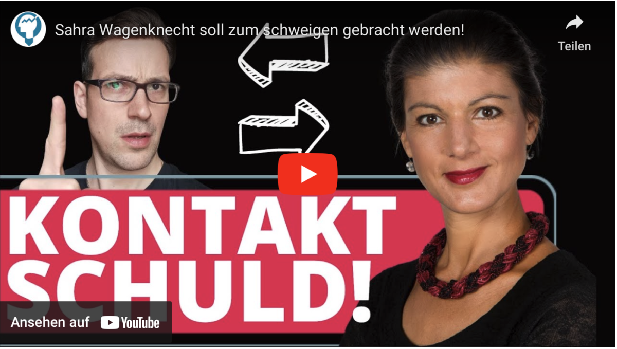 Sahra Wagenknecht soll zum schweigen gebracht werden!