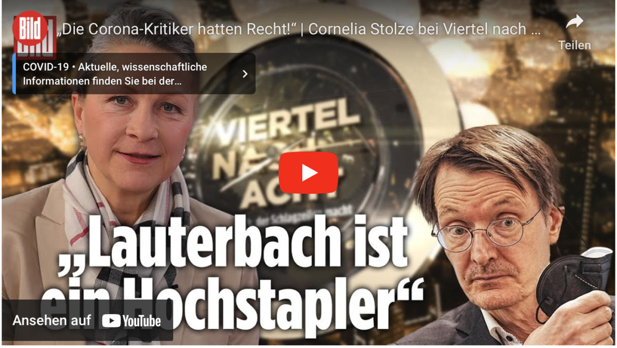 „Die Corona-Kritiker hatten Recht!“ | Cornelia Stolze bei Viertel nach Acht
