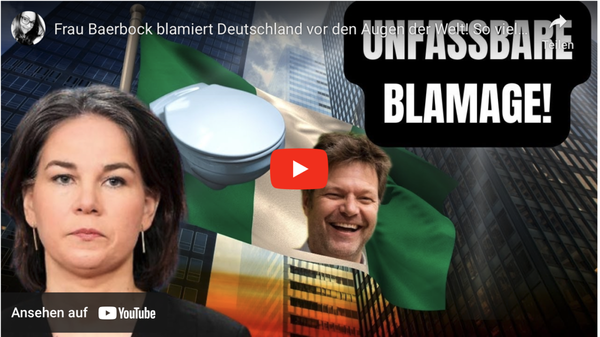 Frau Baerbock blamiert Deutschland vor den Augen der Welt! So viel schämen kann man sich gar nicht!