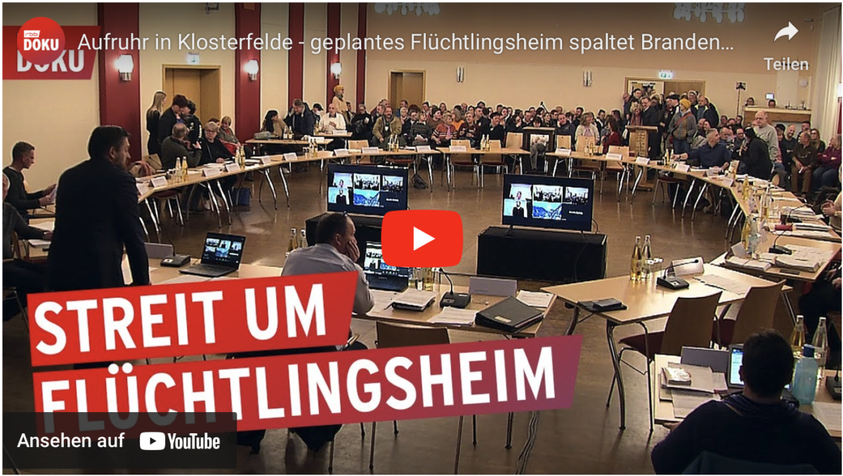 Aufruhr in Klosterfelde – geplantes Flüchtlingsheim spaltet Brandenburger Dorf | Wir müssen reden!