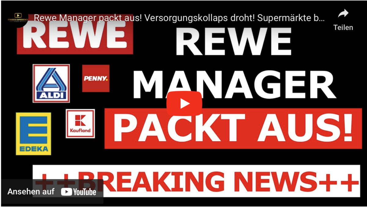 Rewe Manager packt aus! Versorgungskollaps droht! Supermärkte bereiten sich vor!