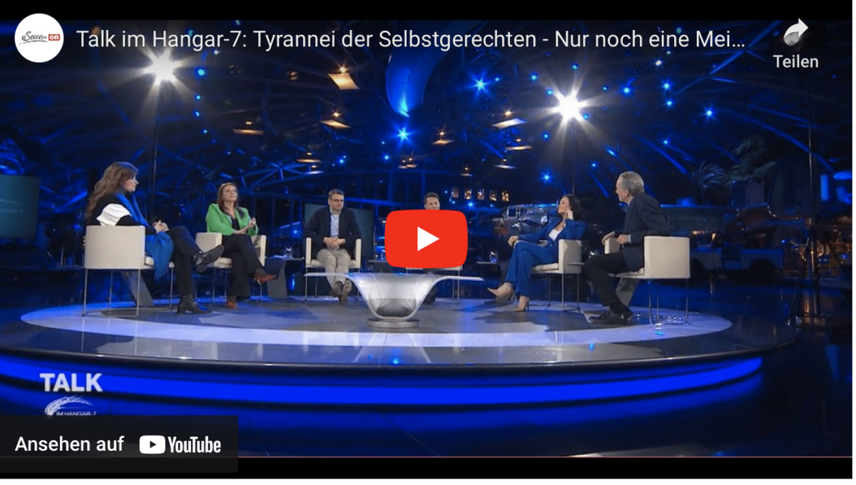 Talk im Hangar-7: Tyrannei der Selbstgerechten – Nur noch eine Meinung erlaubt?