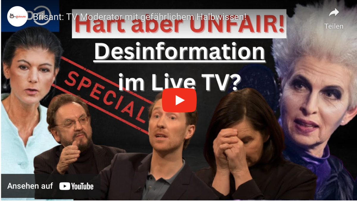 Brisant: TV Moderator mit gefährlichem Halbwissen!