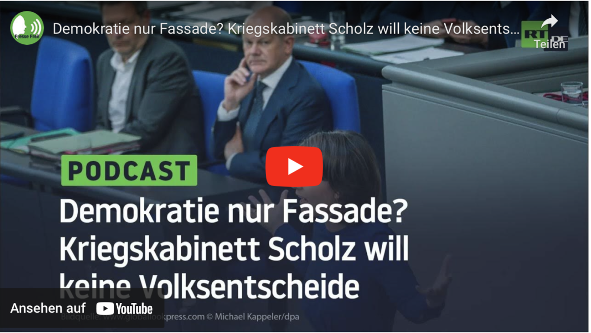 Demokratie nur Fassade? Kriegskabinett Scholz will keine Volksentscheide