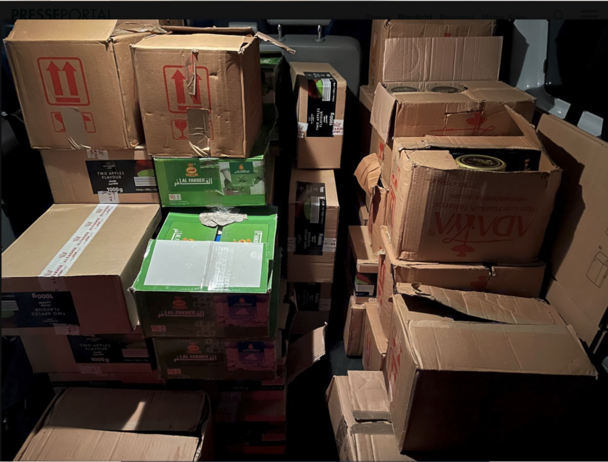 Rekordfund des Kölner Zolls bei Shisha-Bar Kontrollen/fast eine halbe Tonne unversteuerter Tabak sichergestellt!