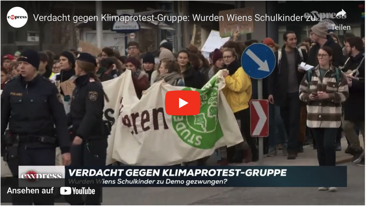 Verdacht gegen Klimaprotest-Gruppe: Wurden Wiens Schulkinder zu Demo gezwungen?
