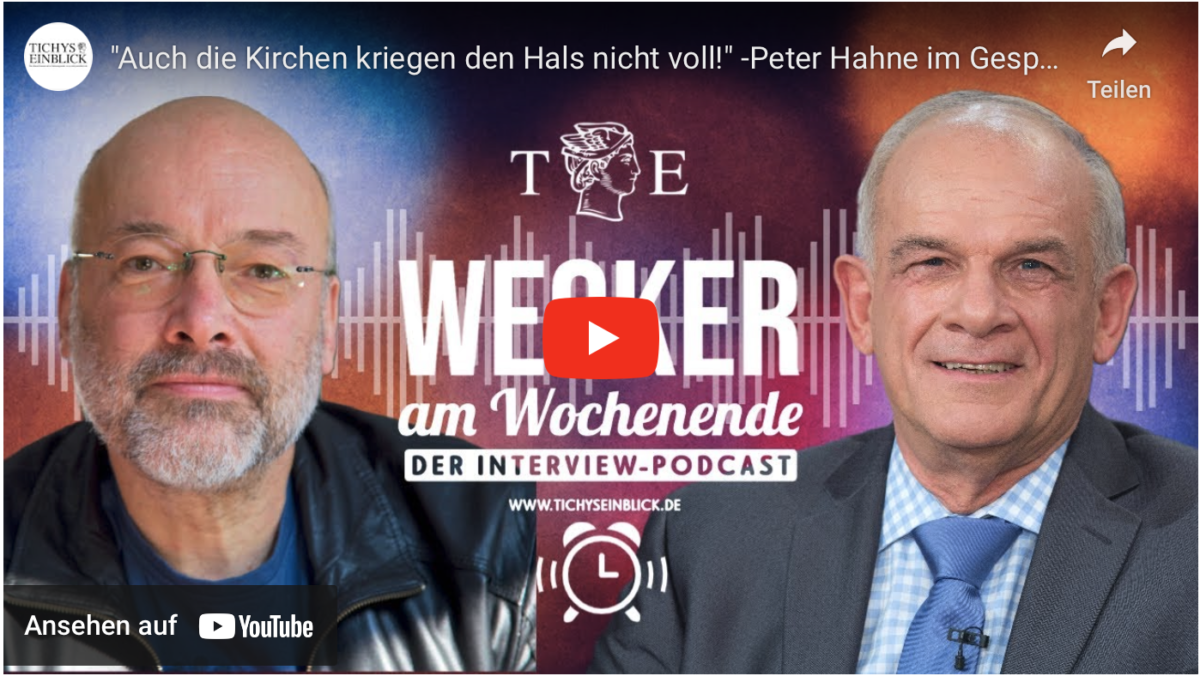 „Auch die Kirchen kriegen den Hals nicht voll!“ -Peter Hahne im Gespräch