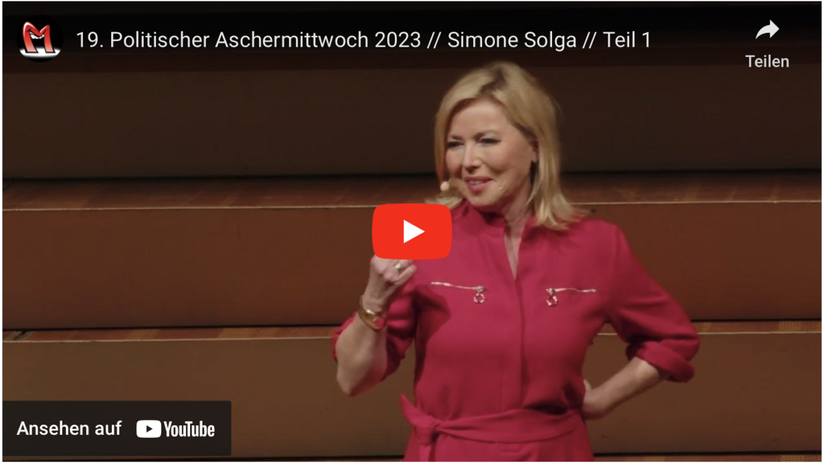 19. Politischer Aschermittwoch 2023 // Simone Solga // Teil 1 und 2