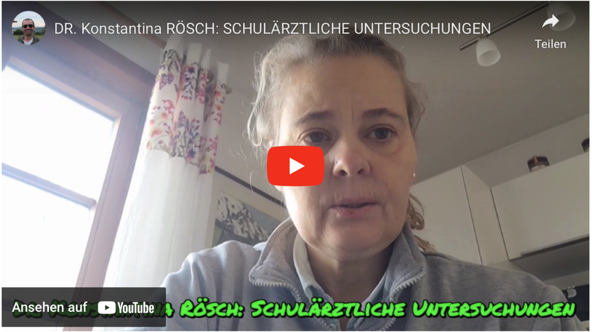 DR. Konstantina RÖSCH: SCHULÄRZTLICHE UNTERSUCHUNGEN!
