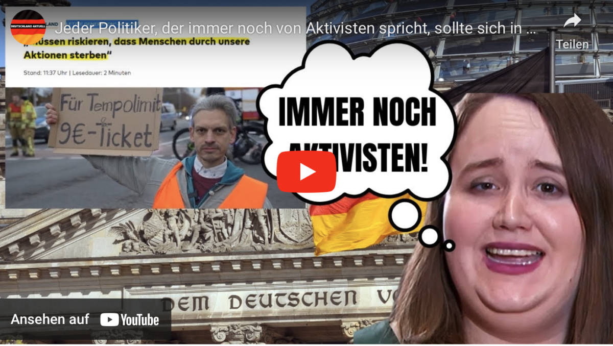 Jeder Politiker, der immer noch von Aktivisten spricht, sollte sich in Grund und Boden schämen!