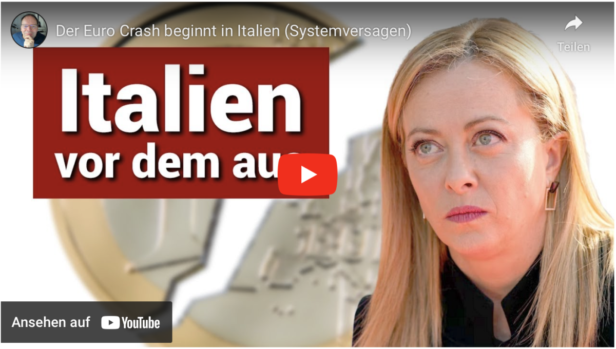 Der Euro Crash beginnt in Italien (Systemversagen)
