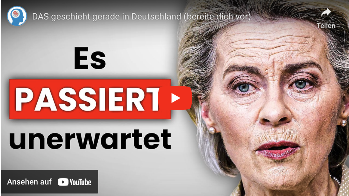 DAS geschieht gerade in Deutschland (bereite dich vor)
