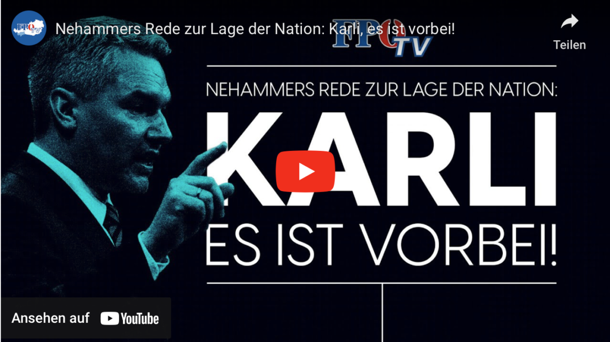 Nehammers Rede zur Lage der Nation: Karli, es ist vorbei!