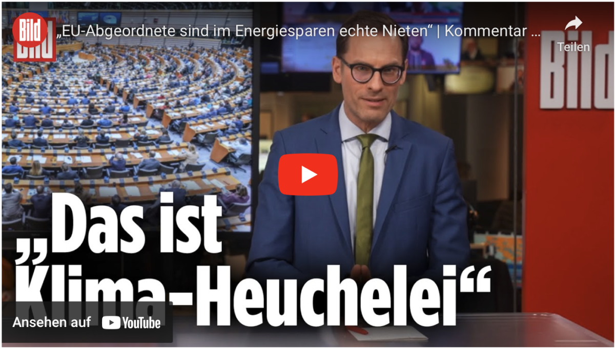 „EU-Abgeordnete sind im Energiesparen echte Nieten“ !