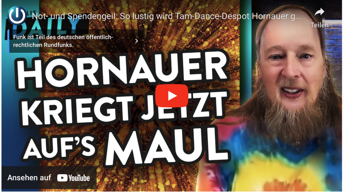 Not- und SpendengeiI: So lustig wird Tam-Dance-Despot Hornauer geprankt