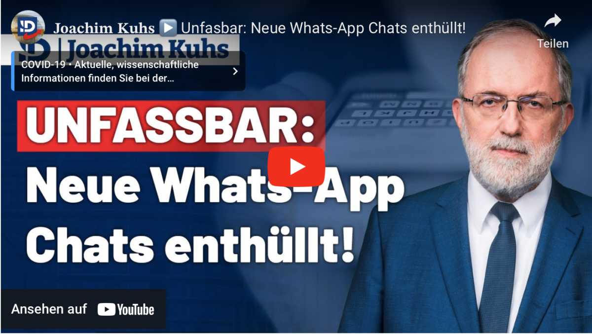 Unfassbarer Covid19-Skandal: Neue Corona-Whats-App Chats enthüllt!