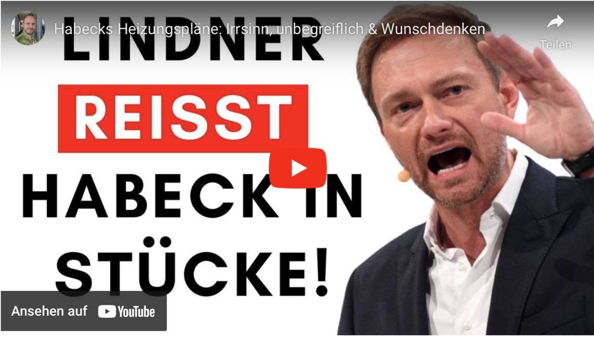 Habecks Heizungspläne: Irrsinn, unbegreiflich & Wunschdenken!