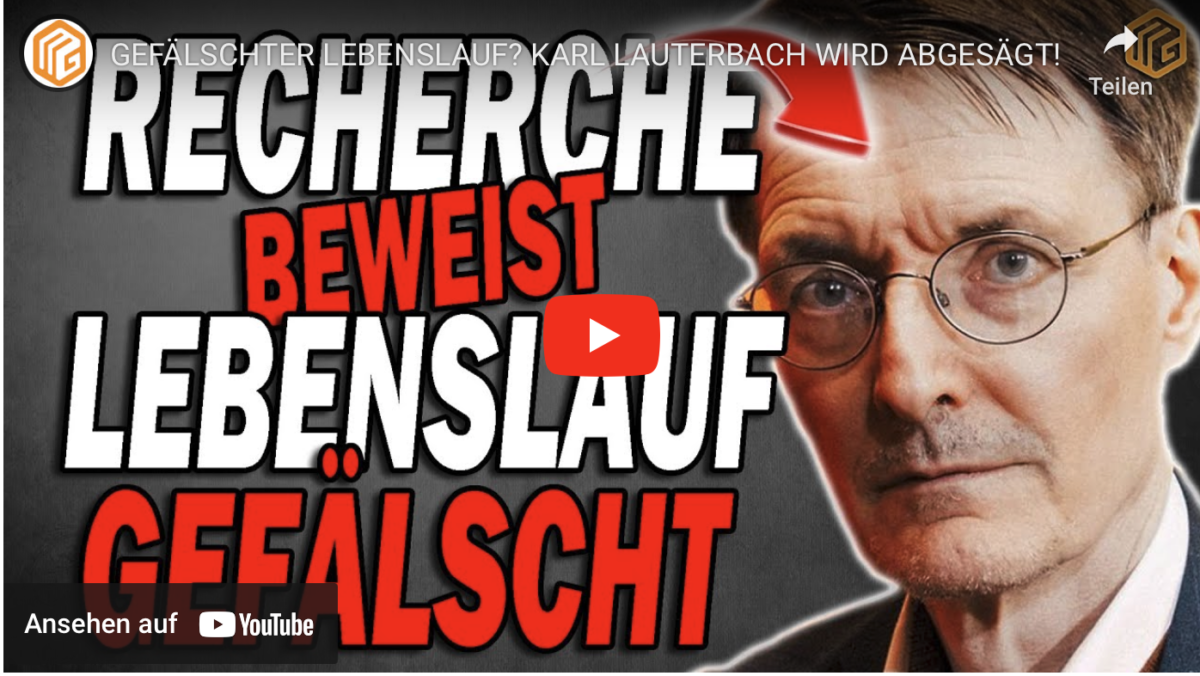 GEFÄLSCHTER LEBENSLAUF? KARL LAUTERBACH WIRD ABGESÄGT!