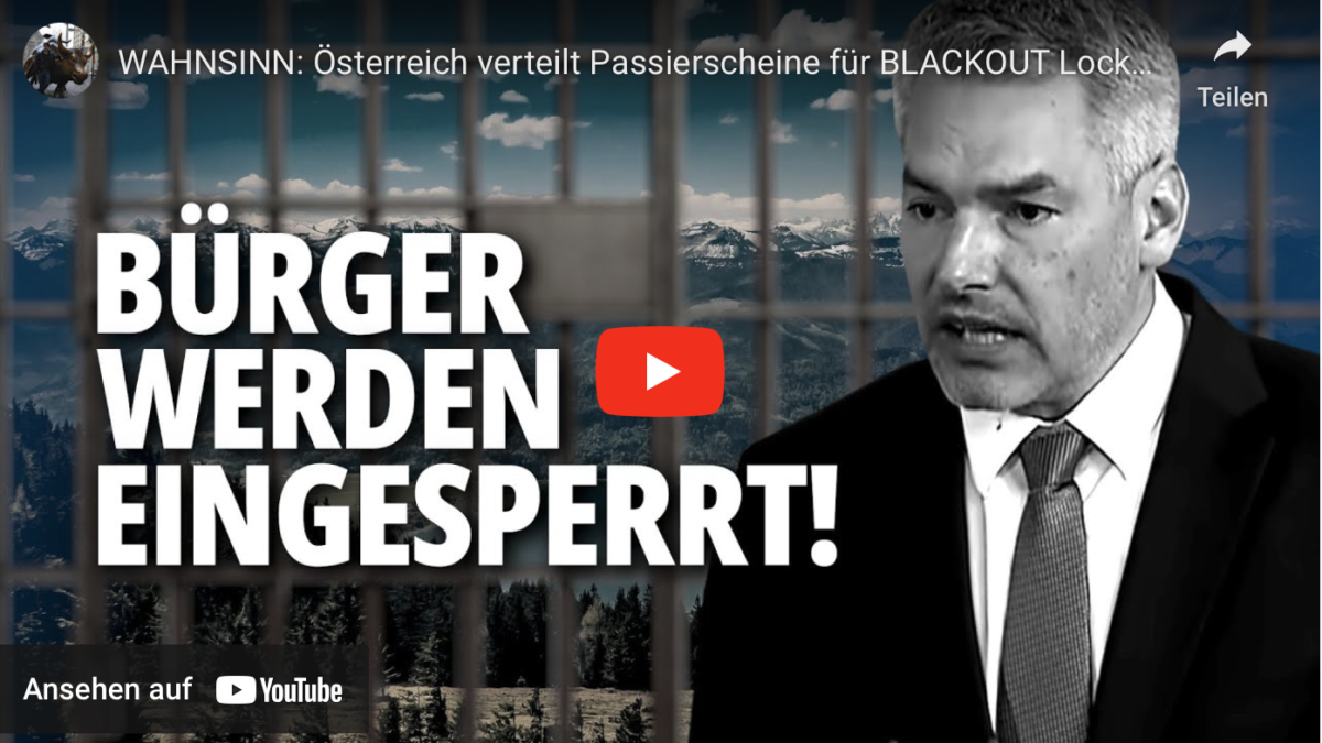 WAHNSINN: Österreich verteilt Passierscheine für BLACKOUT Lockdown