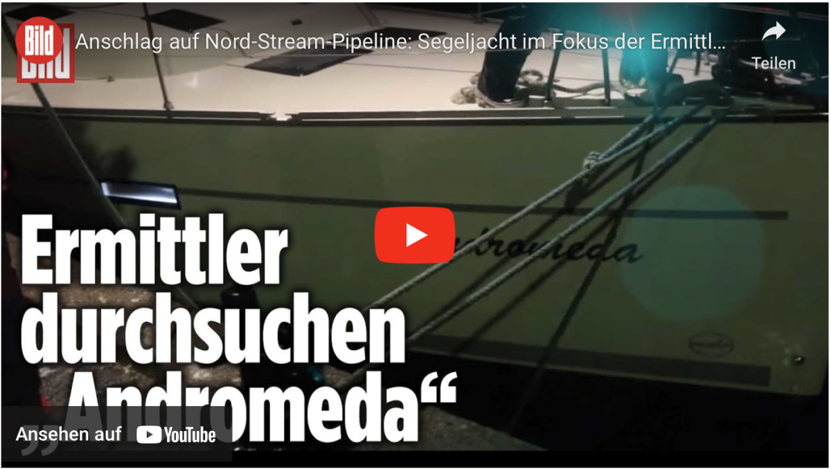 Anschlag auf Nord-Stream-Pipeline: Segeljacht im Fokus der Ermittlungen!