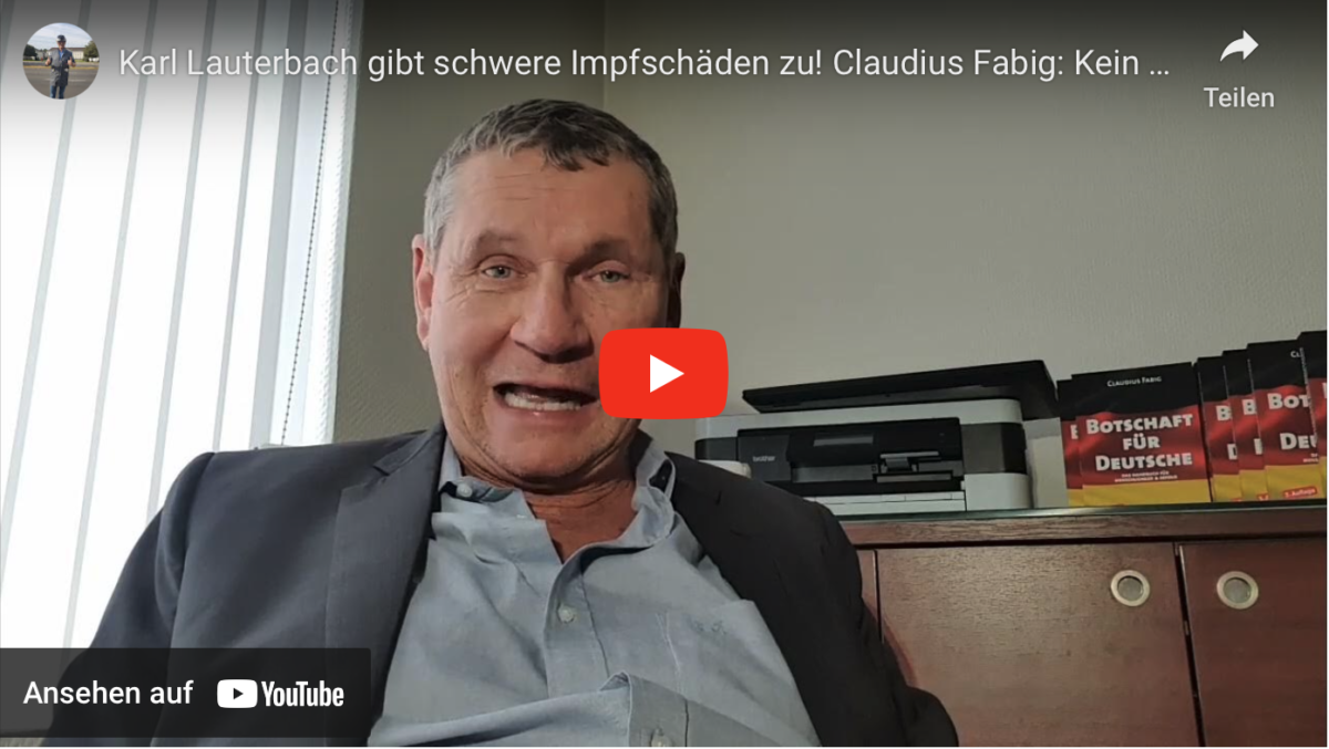 Karl Lauterbach gibt schwere Impfschäden zu! Claudius Fabig: Kein Vertrauen in Regierung!