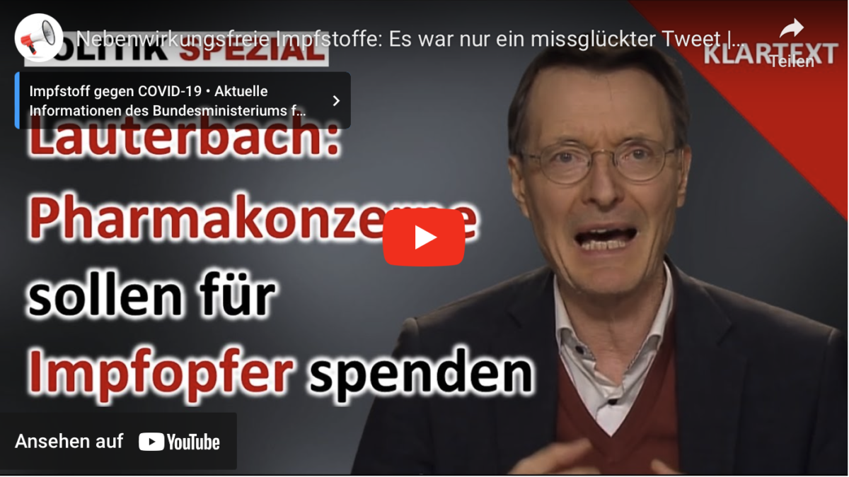 Nebenwirkungsfreie Corona-Impfstoffe: Es war nur ein missglückter Tweet!
