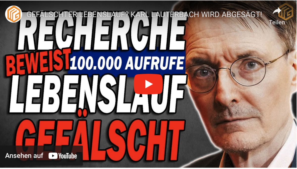 GEFÄLSCHTER LEBENSLAUF? KARL LAUTERBACH WIRD ABGESÄGT!