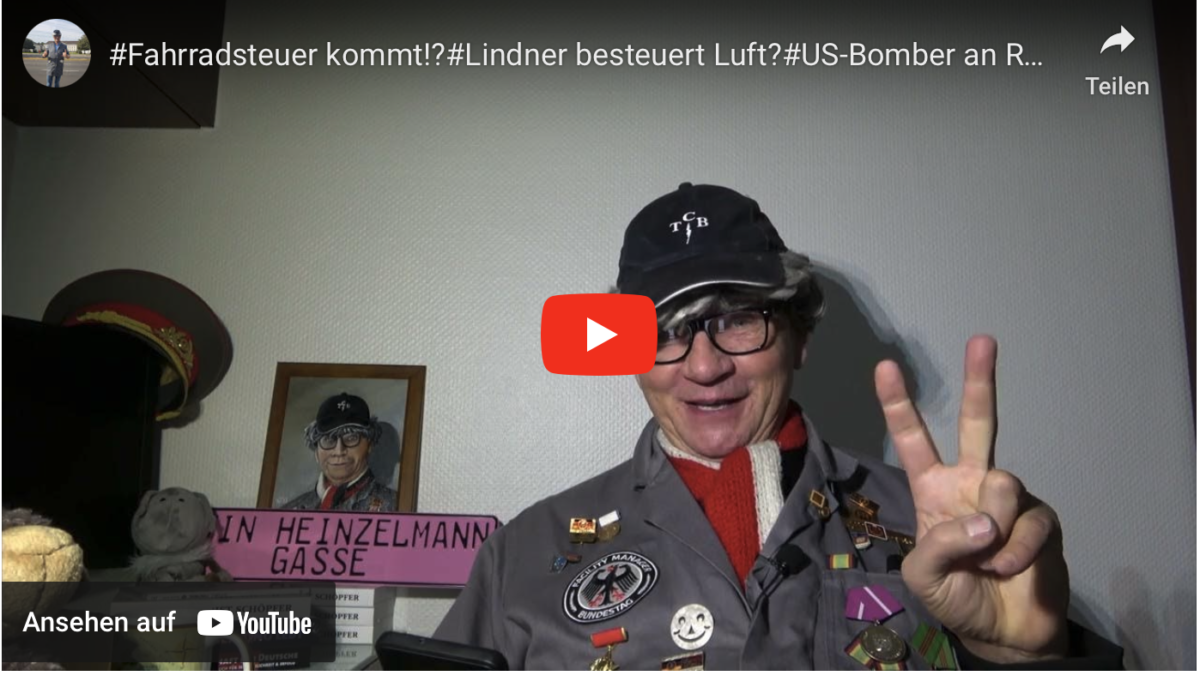#Fahrradsteuer kommt!?#Lindner besteuert Luft?#US-Bomber an Russlands Grenze! SATIRE!!!