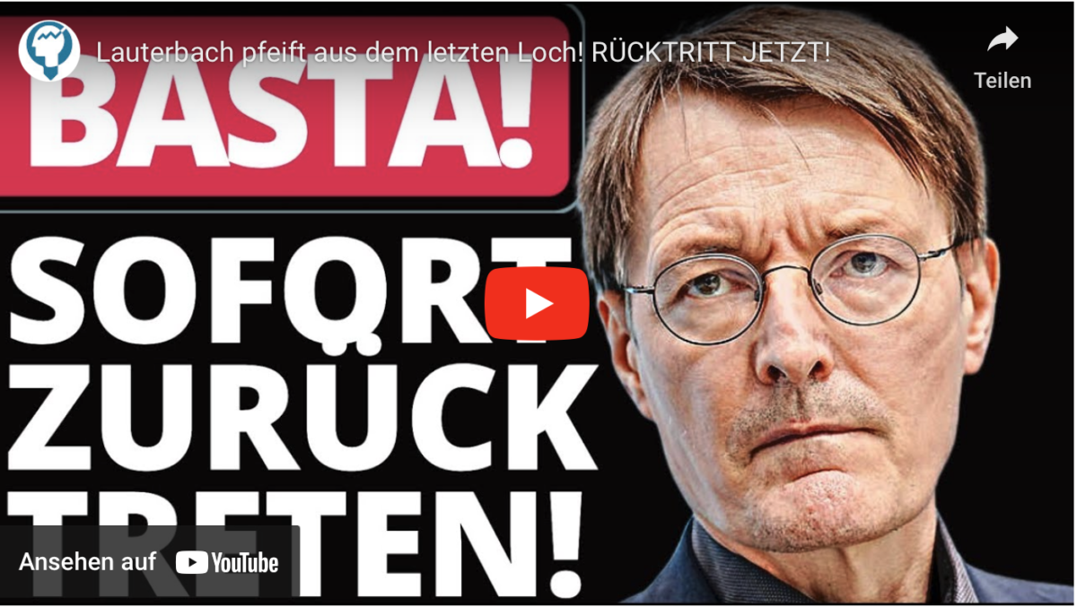 Lauterbach pfeift aus dem letzten Loch! RÜCKTRITT JETZT!