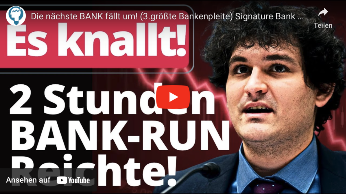 Die nächste BANK fällt um! (3.größte Bankenpleite) Signature Bank kollabiert!