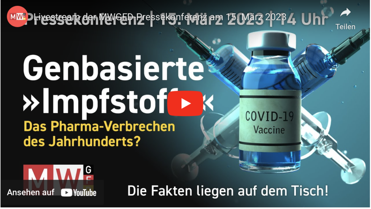 Livestream Genbasierte Impfstoffe! Ist dies das Pharma-Verbrechen des Jahrhunderts?
