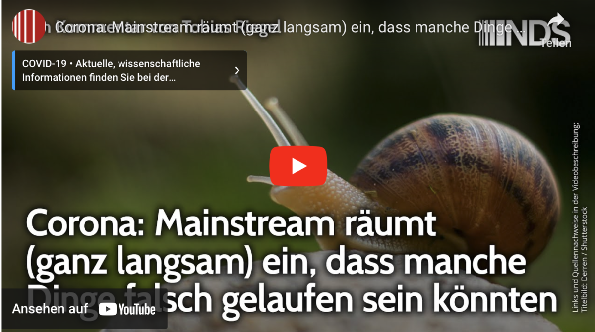 Corona: Mainstream räumt (ganz langsam) ein, dass manche Dinge falsch gelaufen sein könnten