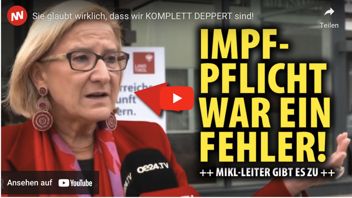 Sie glaubt wirklich, dass wir KOMPLETT DEPPERT sind!