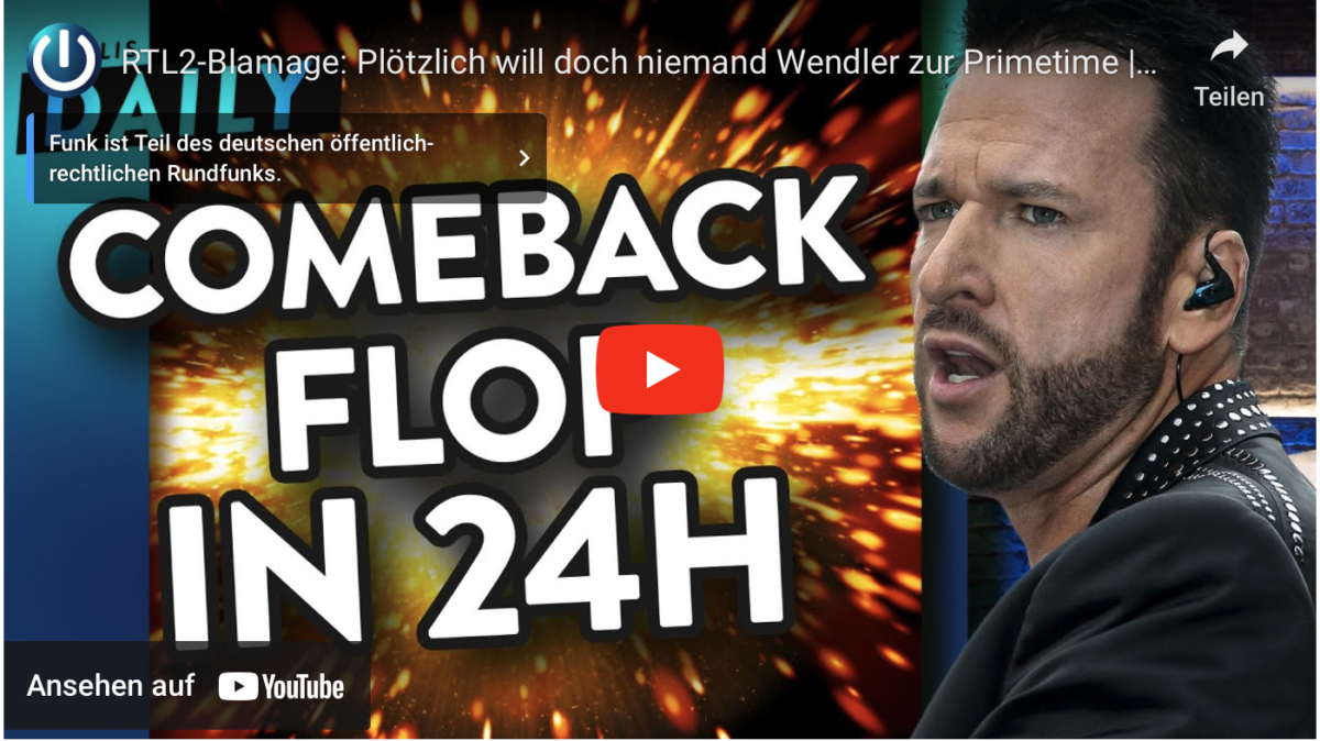 RTL2-Blamage: Plötzlich will doch niemand Wendler zur Primetime!